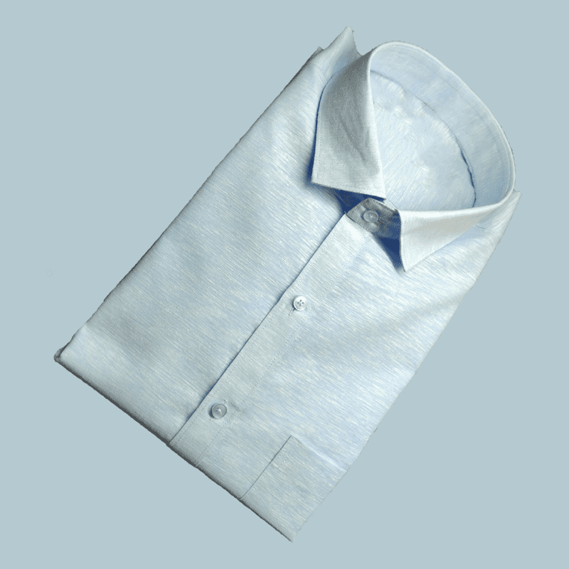 BLUE SELF DESIGN SHIRT