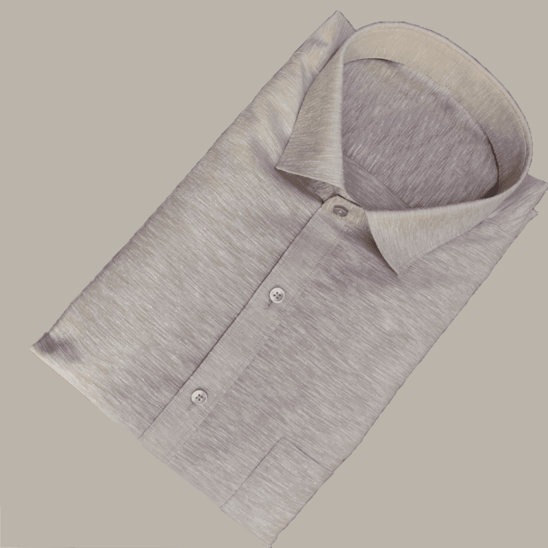 BROWN SELF DESIGN SHIRT