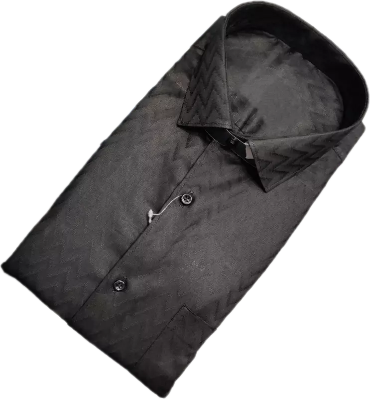 Cotton Blended Self Design Shirt