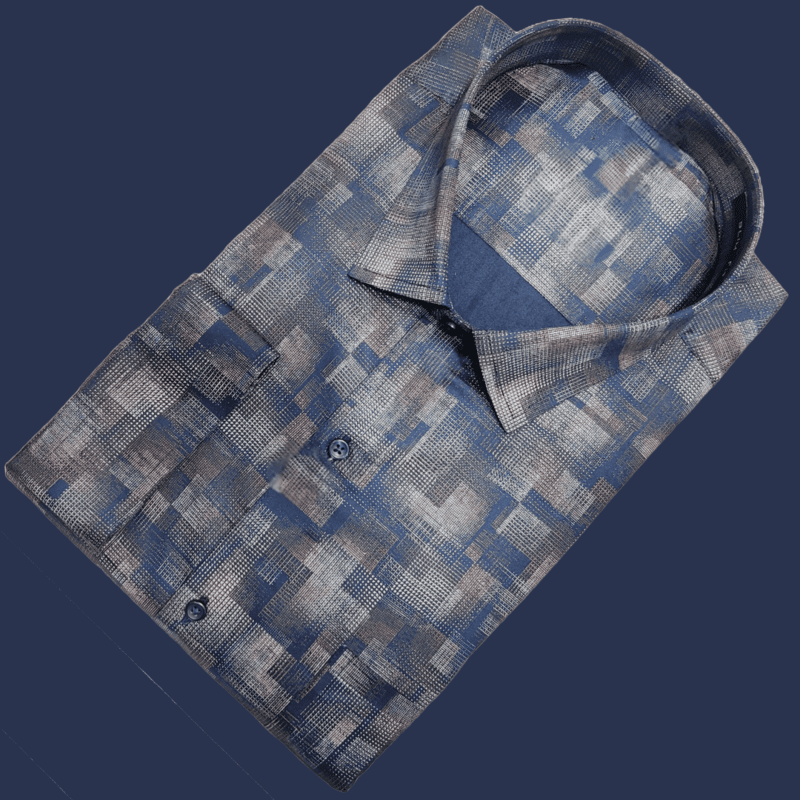 BLUE PRINTED SHIRT