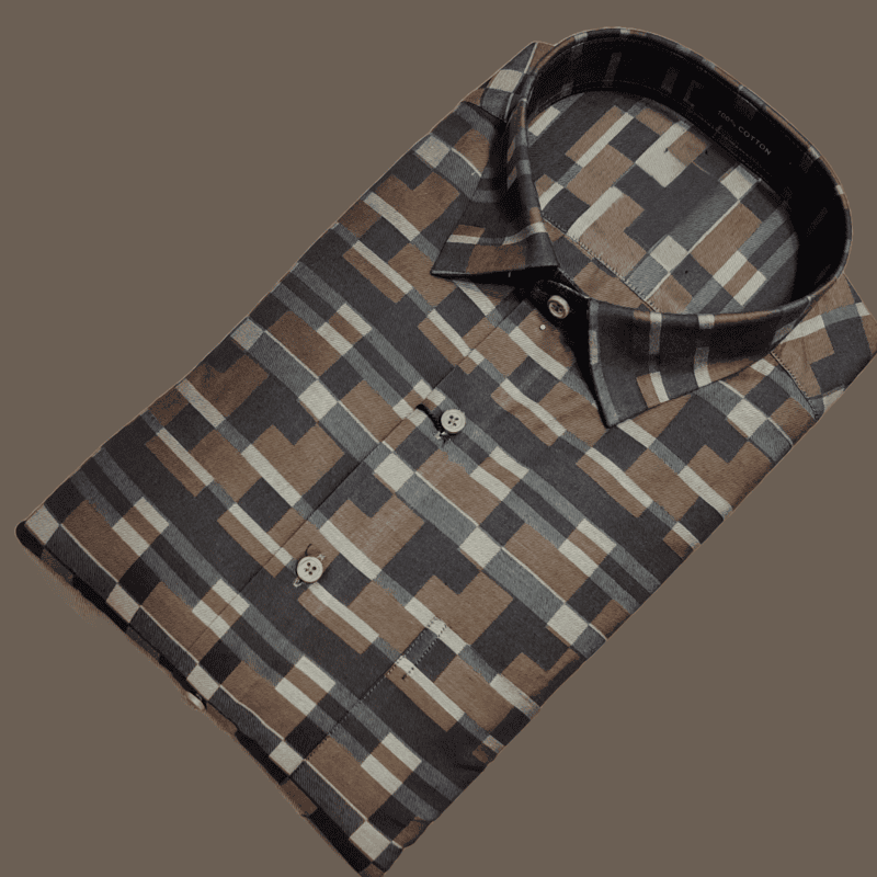 Brown Printed Shirt