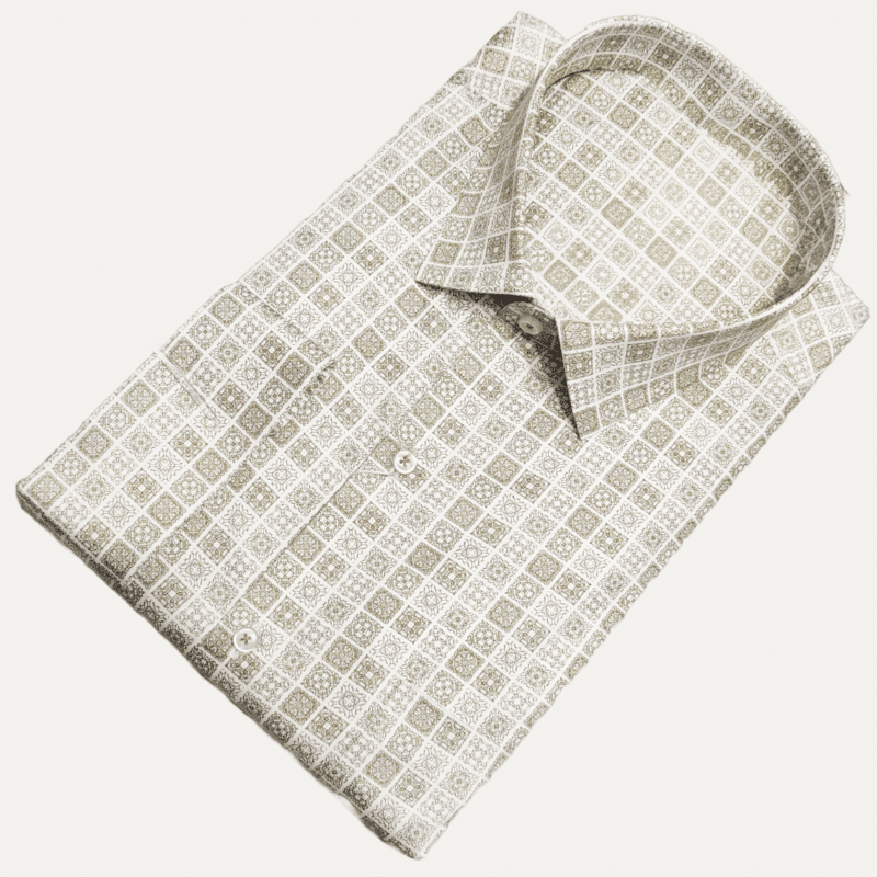 CREAM PRINTED SHIRT