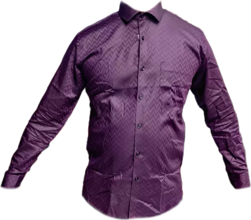 Cotton Blended Self Design Shirt