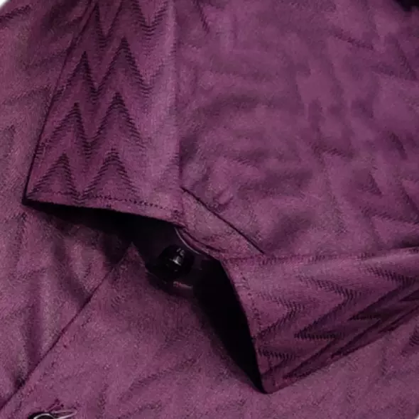 Cotton Blended Self Design Shirt