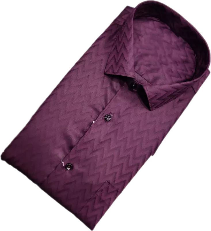 Cotton Blended Self Design Shirt