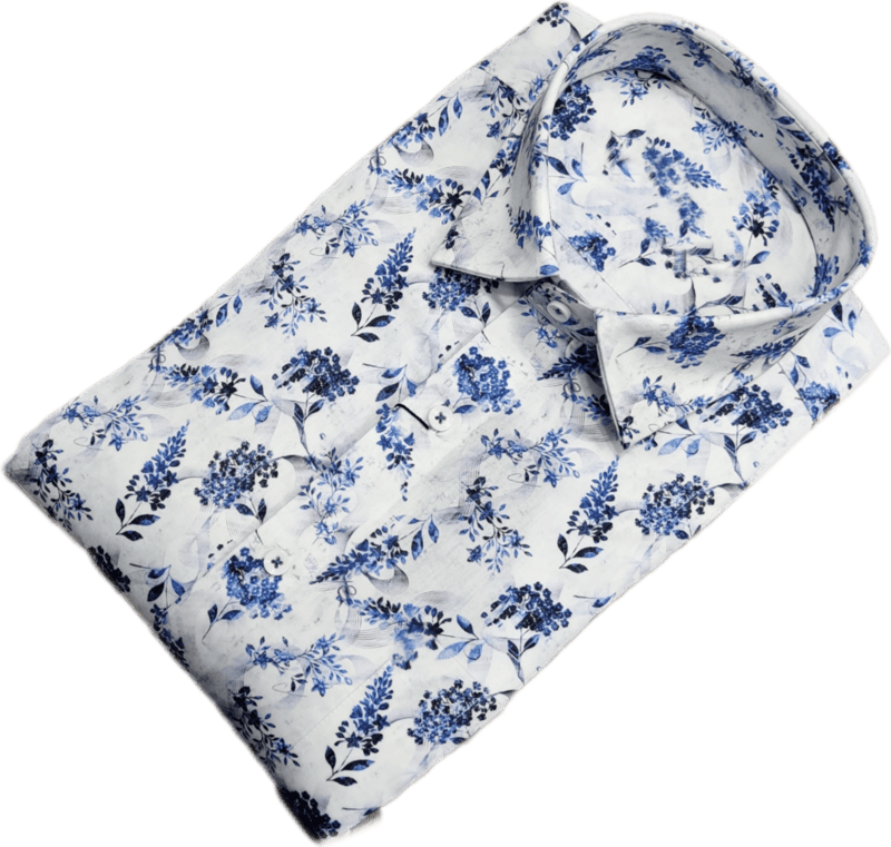 Ink Blue Printed Shirt