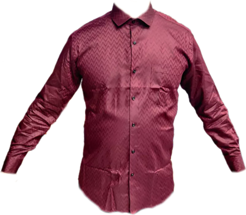 Cotton Blended Self Design Shirt