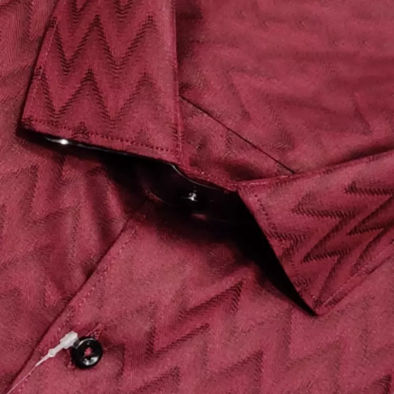 Cotton Blended Self Design Shirt