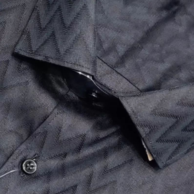 Cotton Blended Self Design Shirt