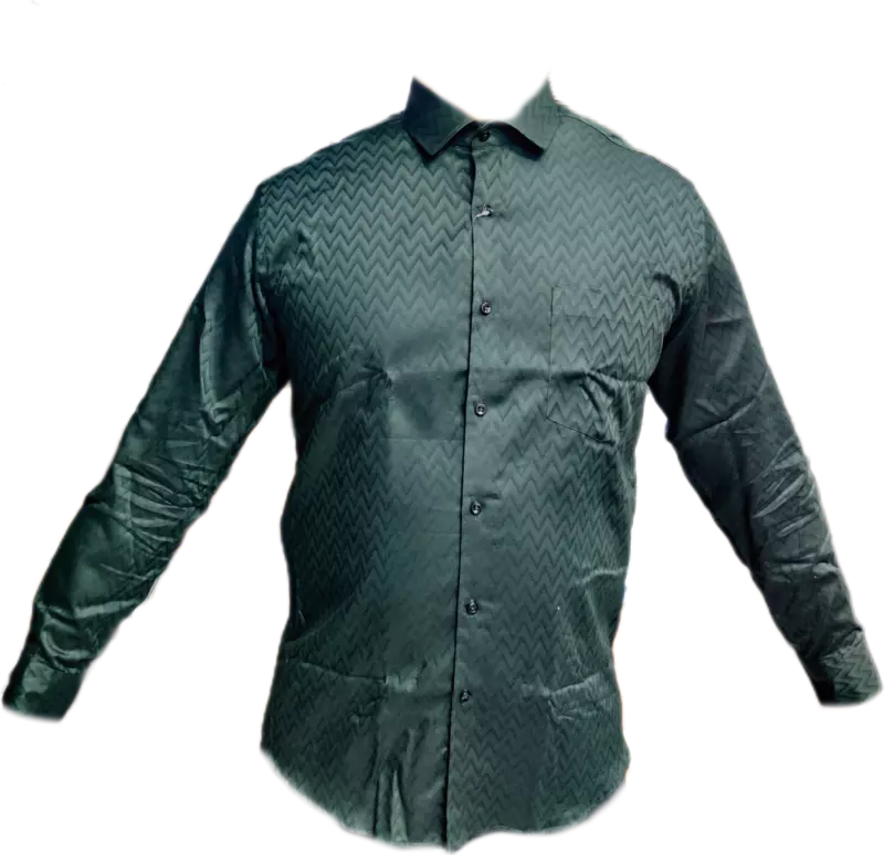 Cotton Blended Self Design Shirt