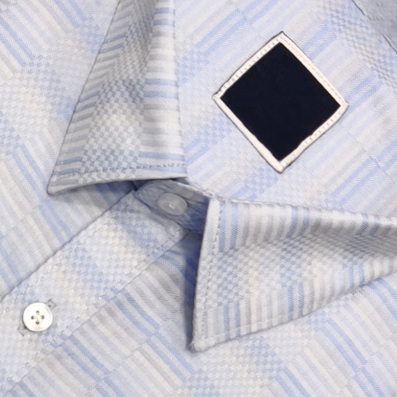 Cotton Blended Self Design Shirt