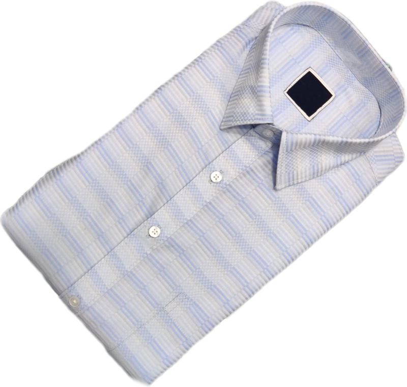 Cotton Blended Self Design Shirt