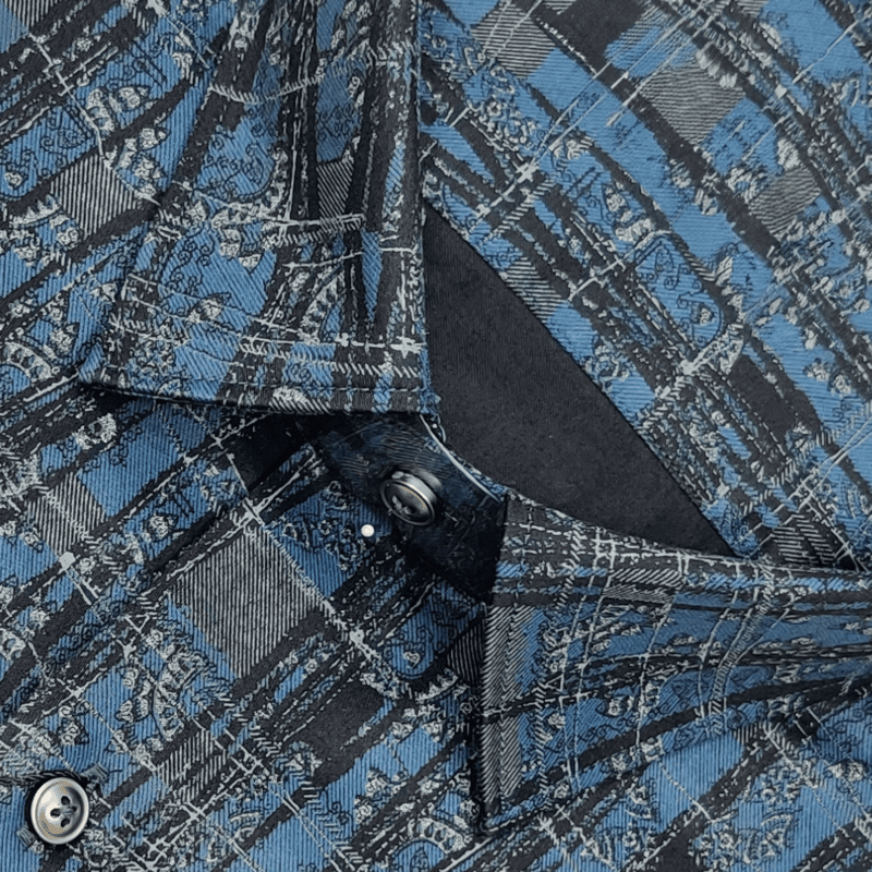 BLUE PRINTED SHIRT