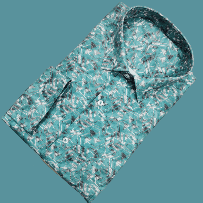 GREEN PRINTED SHIRT