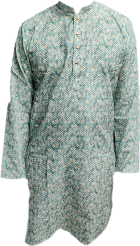 Viridian Green Printed Kurta